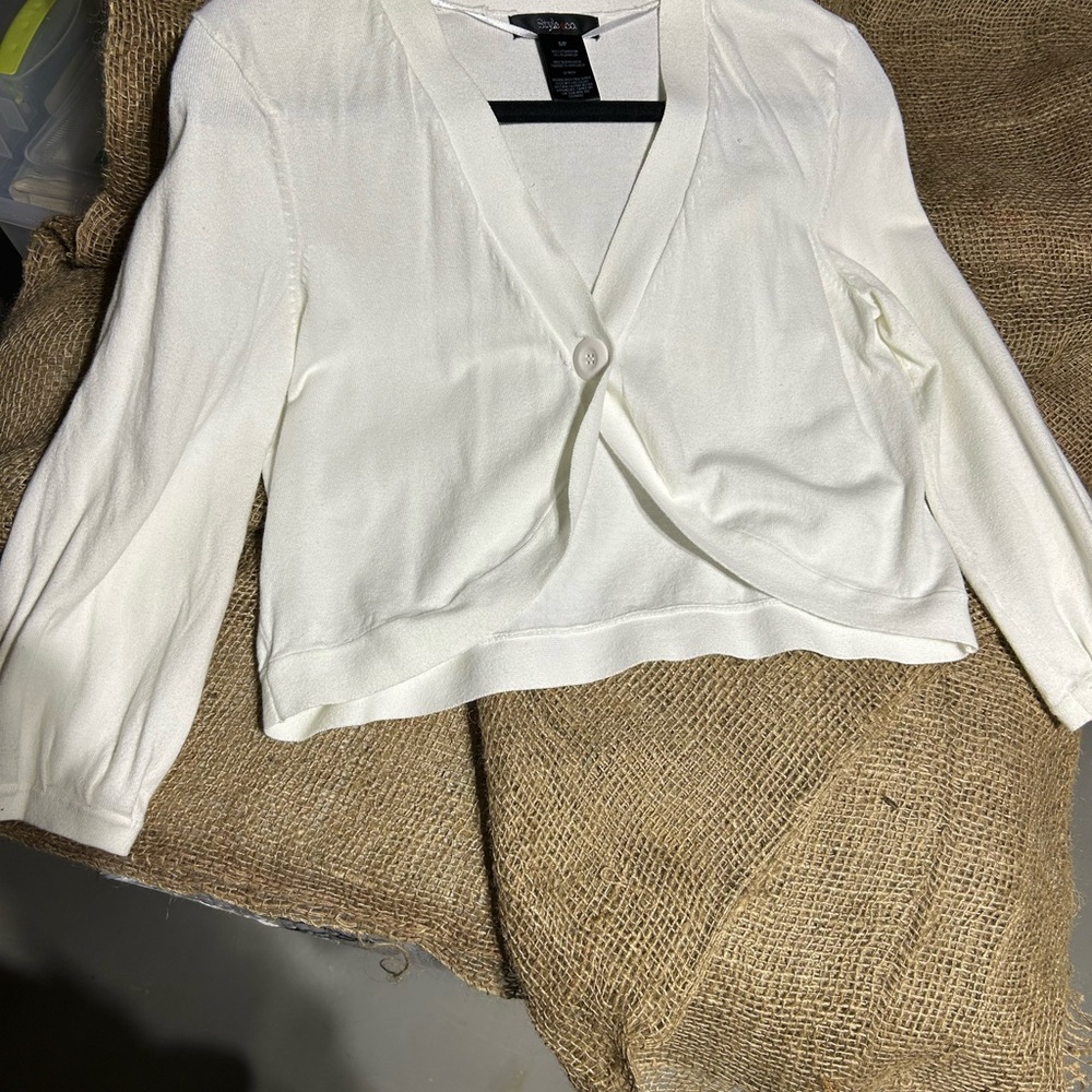 Women's White Cardigan